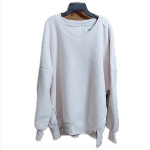 SONOMA Womens oversized faux shearling long sleeve pullover sweatshirt XL